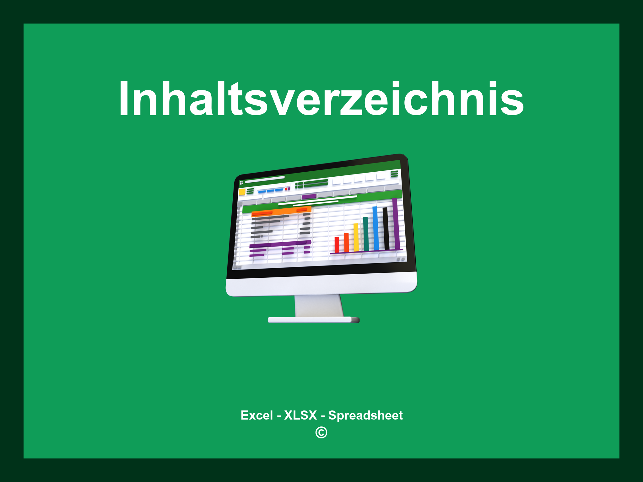 Inhaltsverzeichnis Excel Vorlage