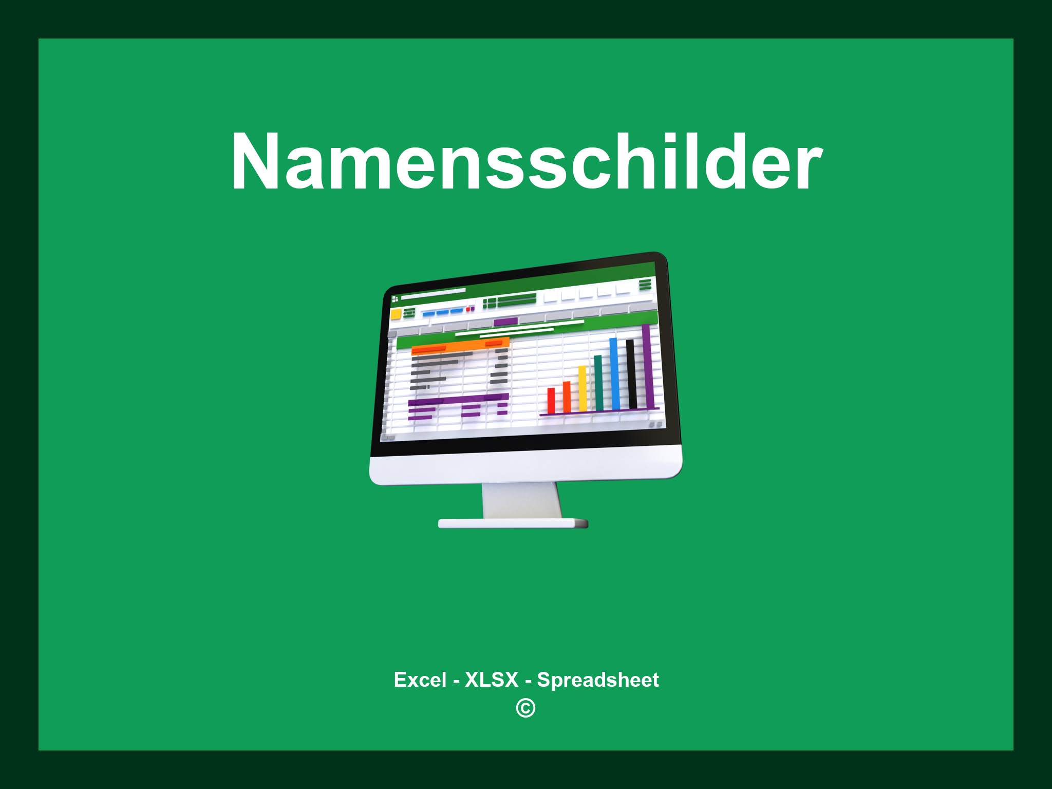 Namensschilder Excel Vorlage