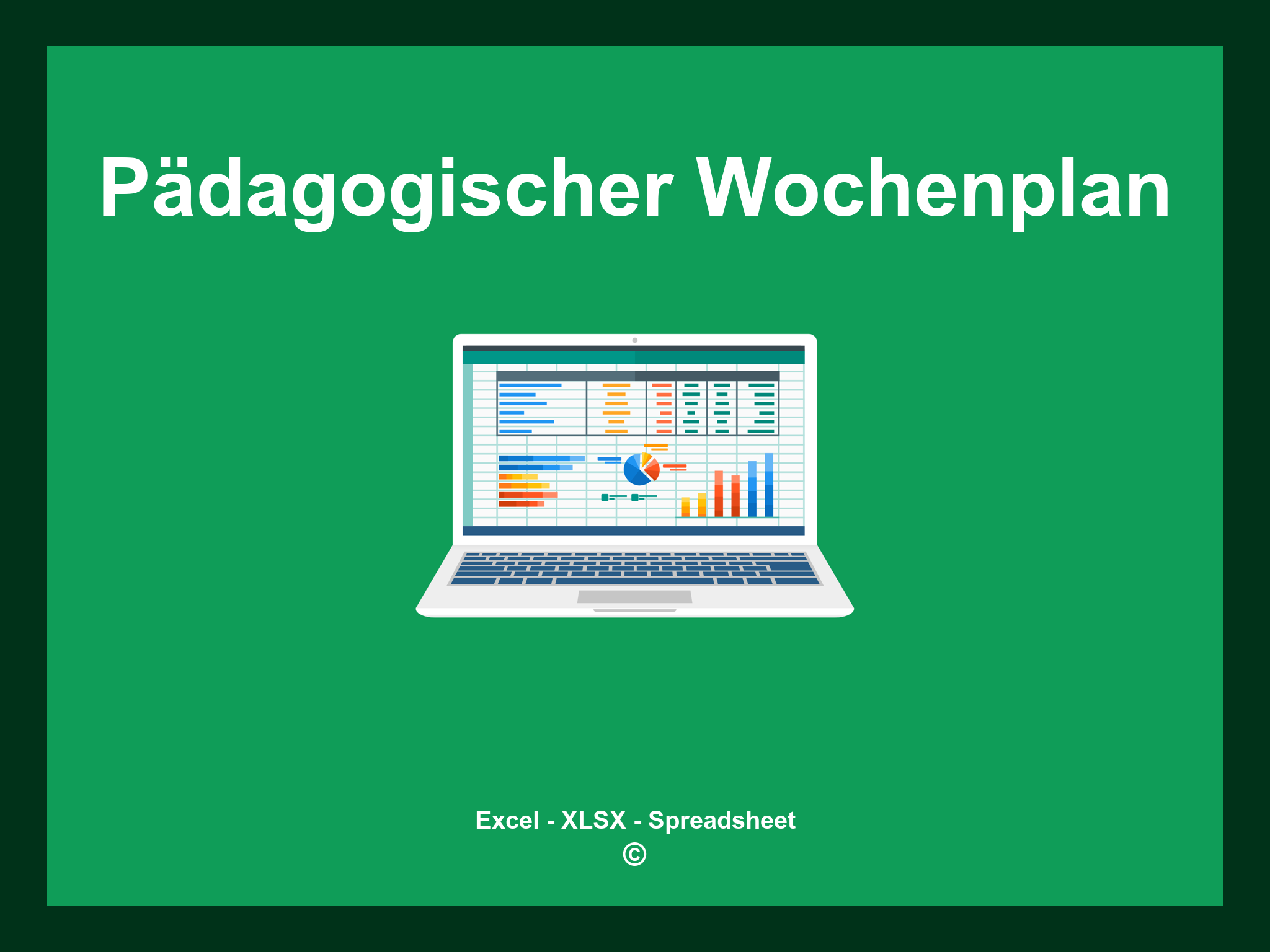 Pädagogischer Wochenplan Vorlage